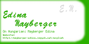 edina mayberger business card